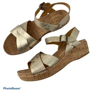 Kork Ease Myrna Gold Platform Sandal Size 9
